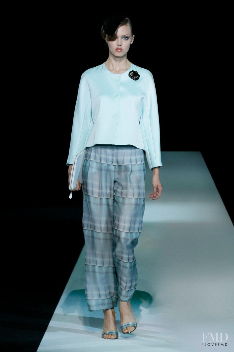 Lindsey Wixson featured in  the Giorgio Armani fashion show for Spring/Summer 2013