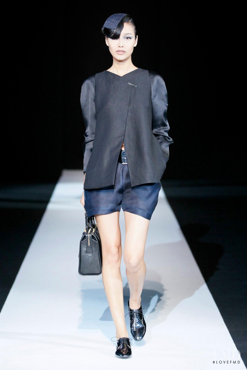 Sunni Lu featured in  the Giorgio Armani fashion show for Spring/Summer 2013