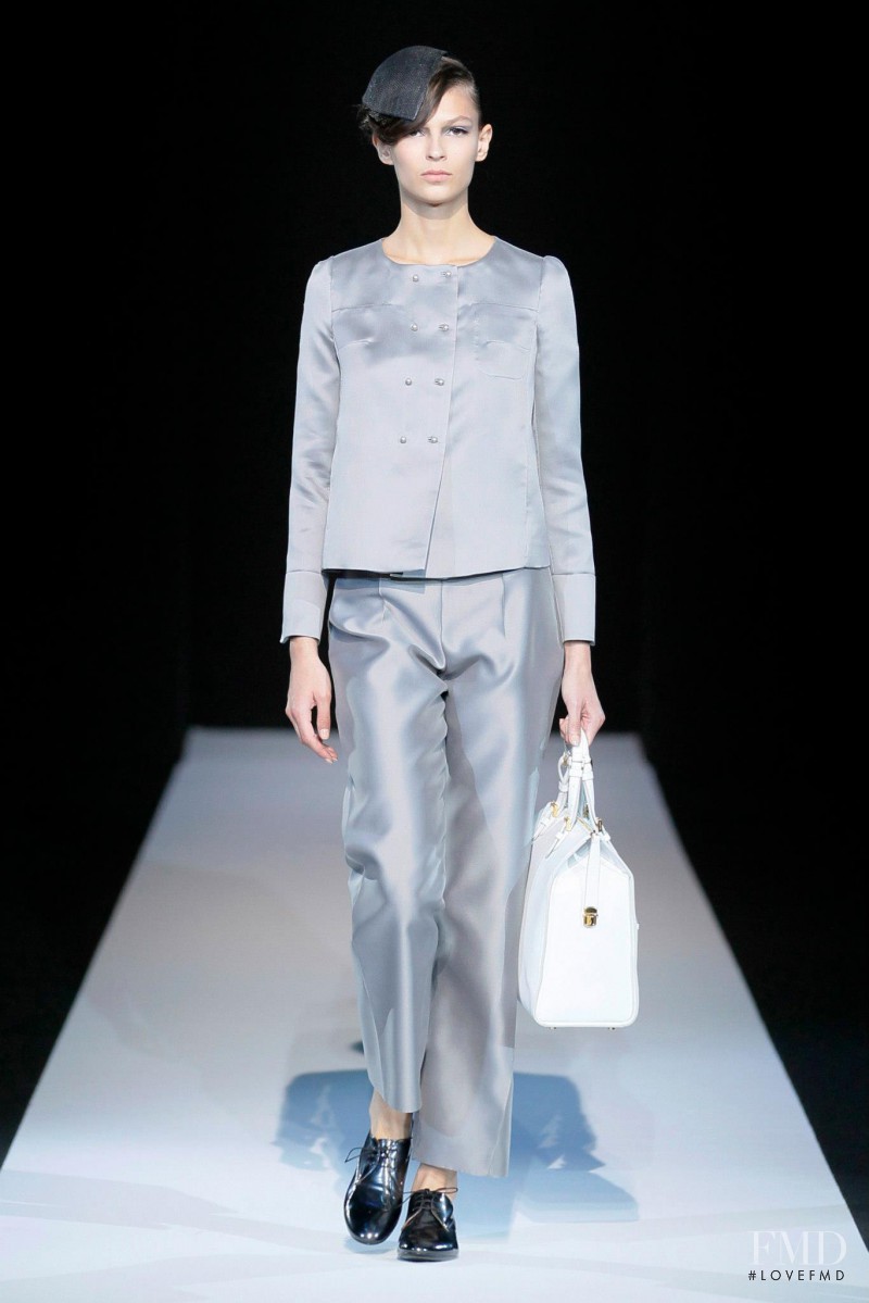 Emilia Nawarecka featured in  the Giorgio Armani fashion show for Spring/Summer 2013