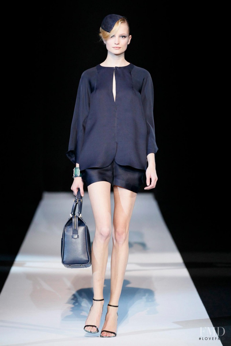 Maud Welzen featured in  the Giorgio Armani fashion show for Spring/Summer 2013