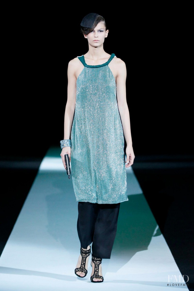 Emilia Nawarecka featured in  the Giorgio Armani fashion show for Spring/Summer 2013