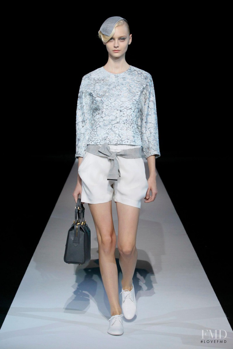 Nastya Kusakina featured in  the Giorgio Armani fashion show for Spring/Summer 2013