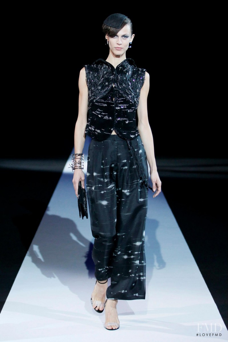 Aymeline Valade featured in  the Giorgio Armani fashion show for Spring/Summer 2013