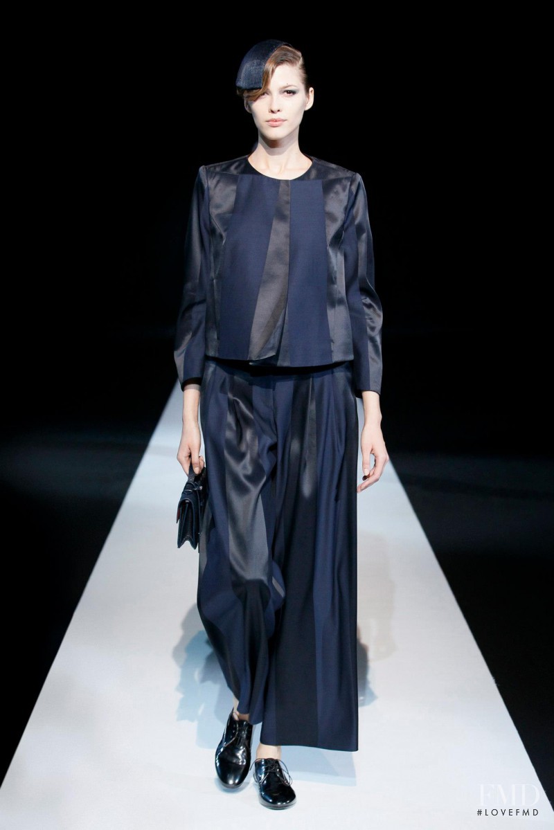 Yulia Kharlapanova featured in  the Giorgio Armani fashion show for Spring/Summer 2013