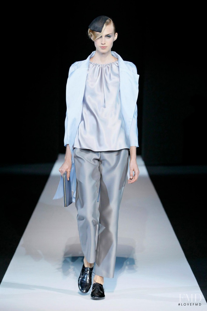 Dauphine McKee featured in  the Giorgio Armani fashion show for Spring/Summer 2013