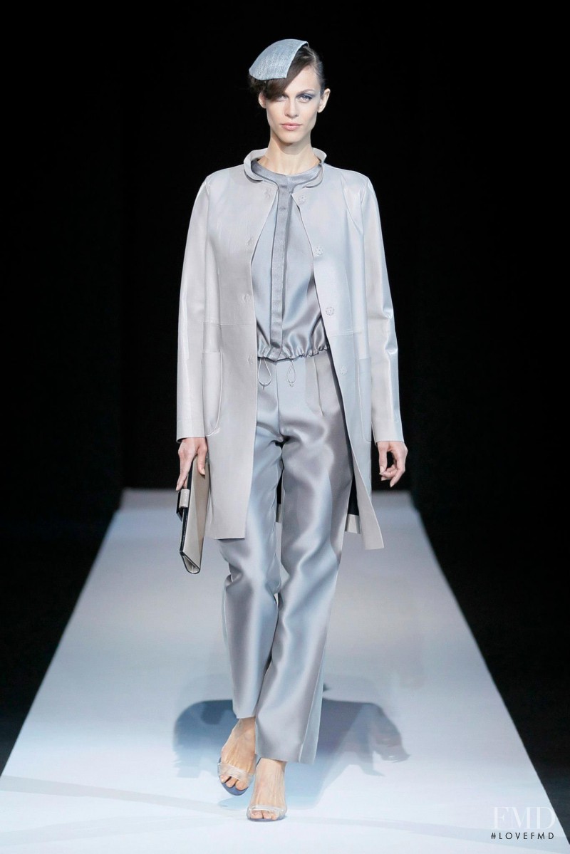 Aymeline Valade featured in  the Giorgio Armani fashion show for Spring/Summer 2013