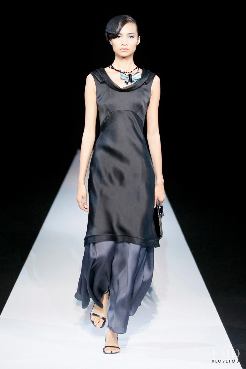 Leaf Zhang featured in  the Giorgio Armani fashion show for Spring/Summer 2013