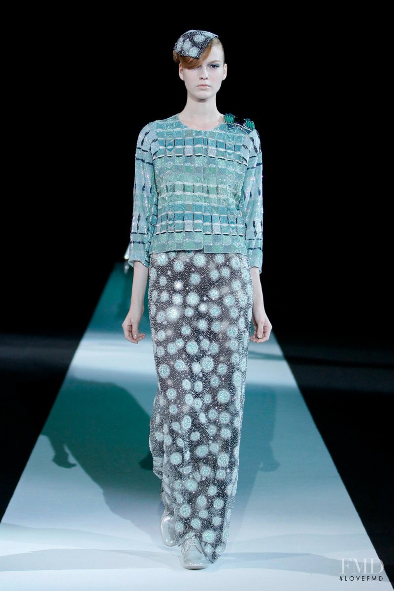 Timea Pampuk featured in  the Giorgio Armani fashion show for Spring/Summer 2013