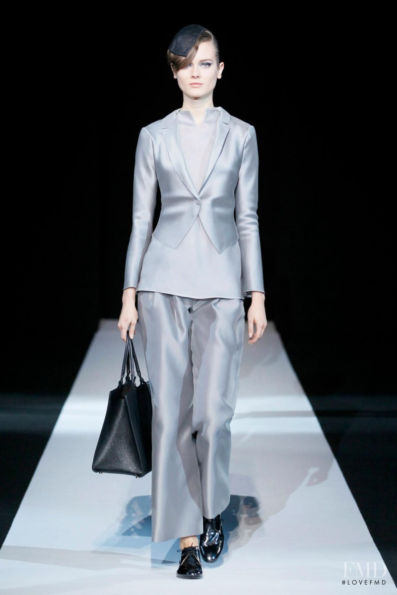 Monika Jagaciak featured in  the Giorgio Armani fashion show for Spring/Summer 2013