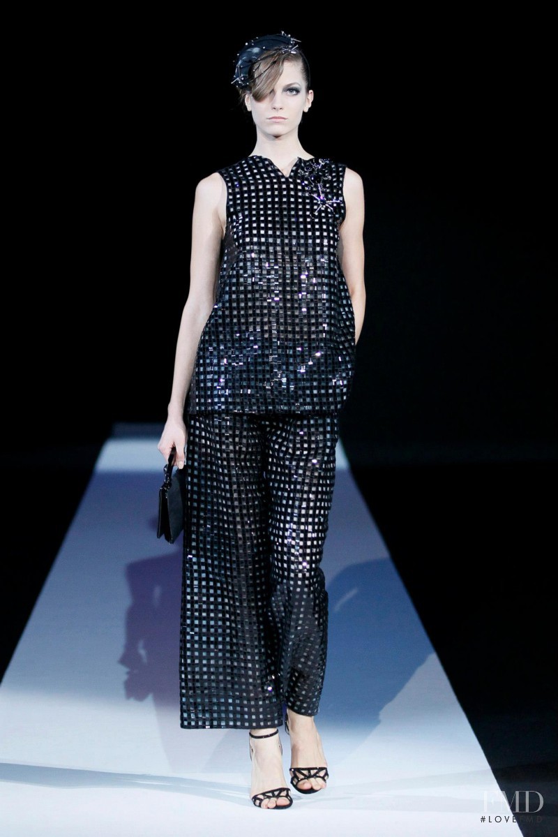 Jefimija Jokic featured in  the Giorgio Armani fashion show for Spring/Summer 2013