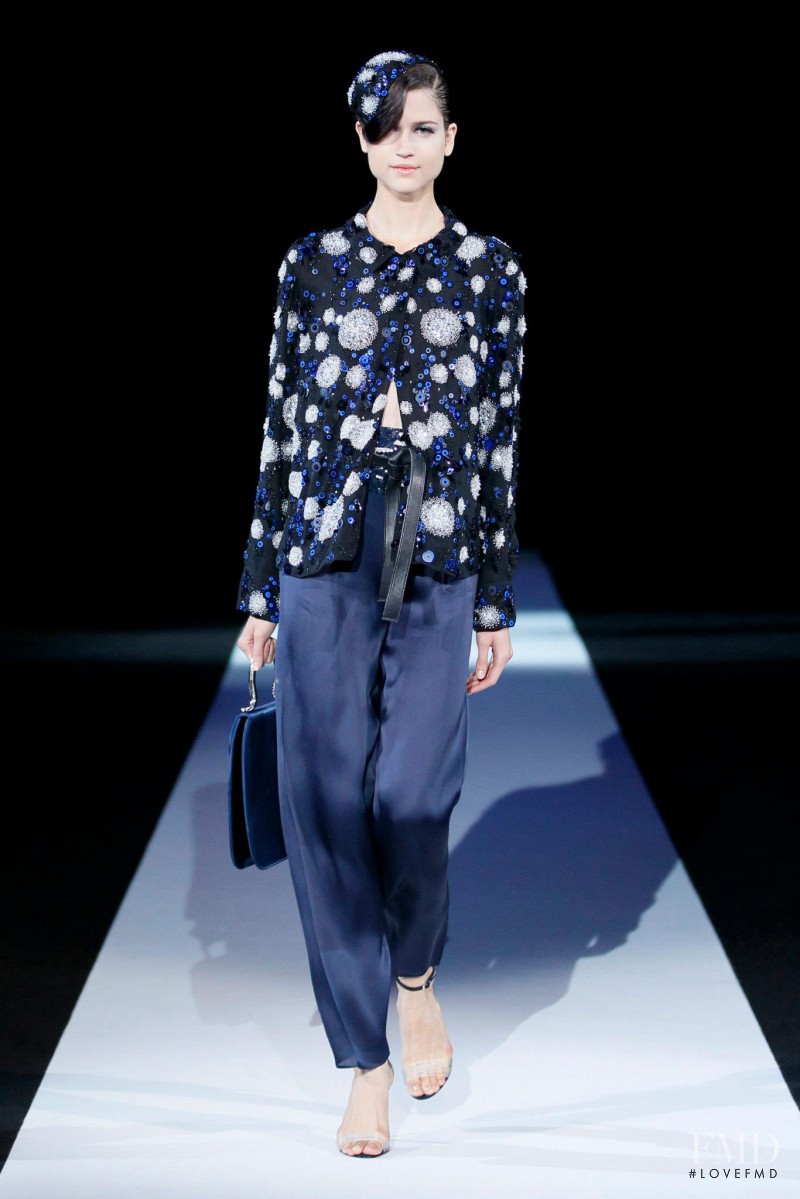 Kate Kondas featured in  the Giorgio Armani fashion show for Spring/Summer 2013