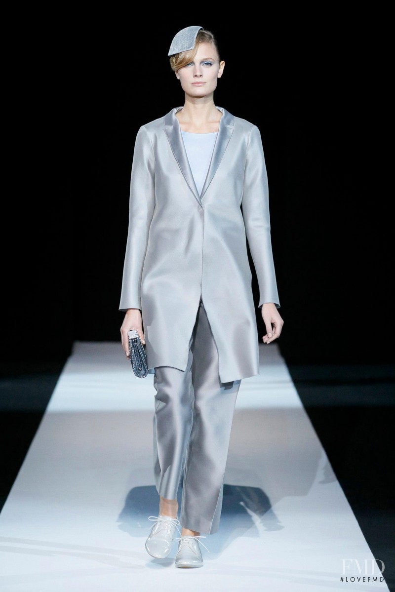 Constance Jablonski featured in  the Giorgio Armani fashion show for Spring/Summer 2013