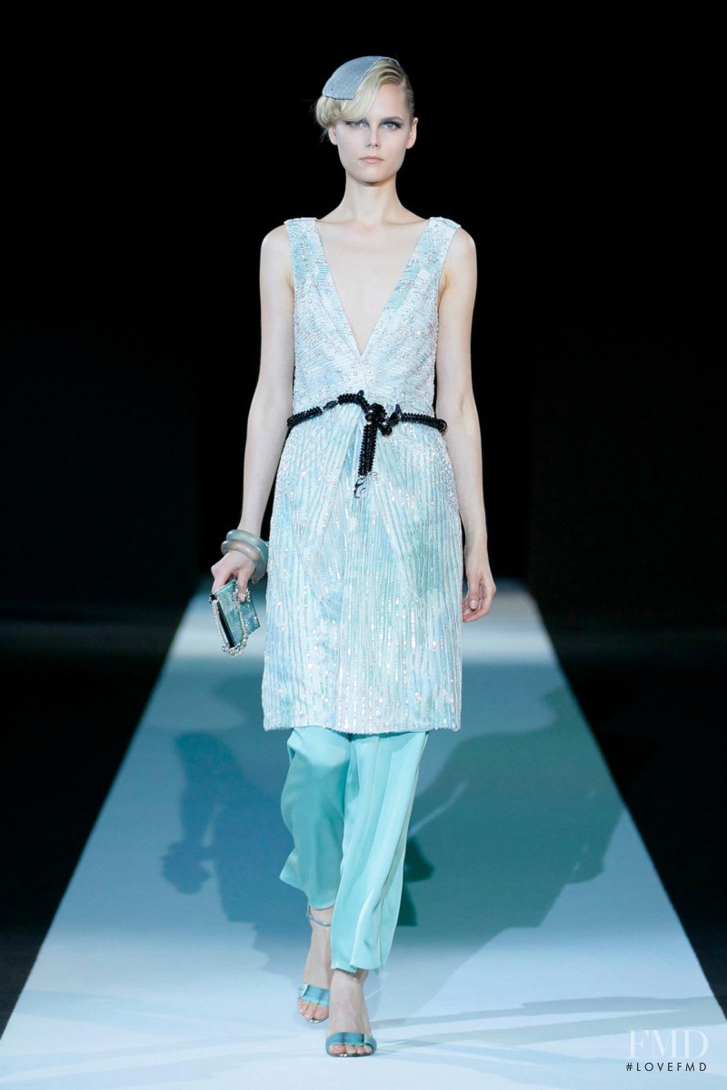 Josefine Nielsen featured in  the Giorgio Armani fashion show for Spring/Summer 2013
