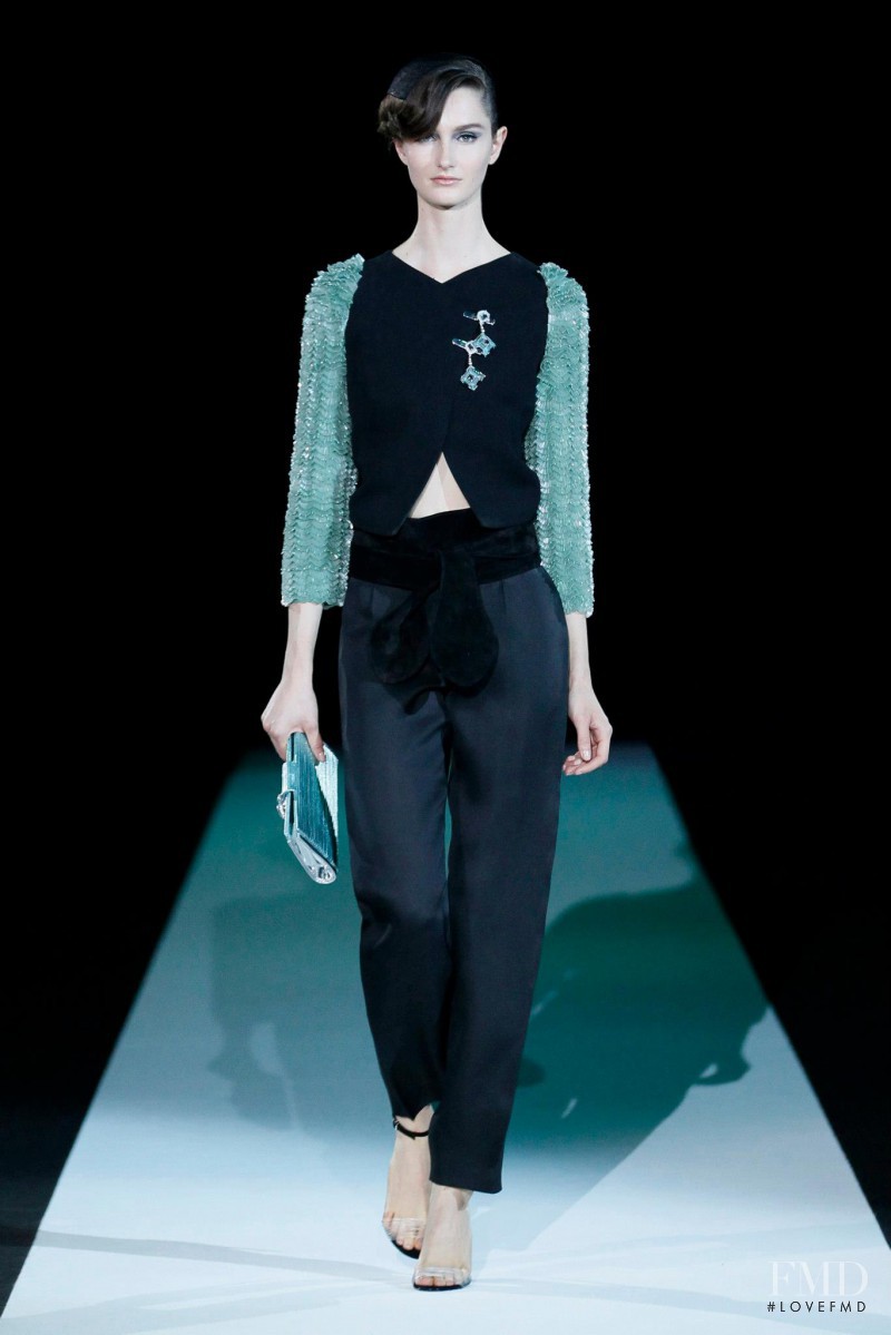 Mackenzie Drazan featured in  the Giorgio Armani fashion show for Spring/Summer 2013