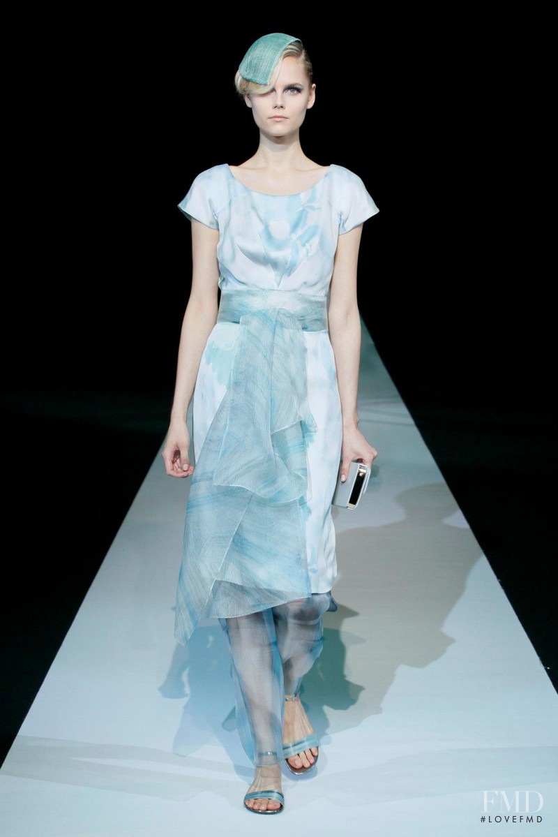 Josefine Nielsen featured in  the Giorgio Armani fashion show for Spring/Summer 2013