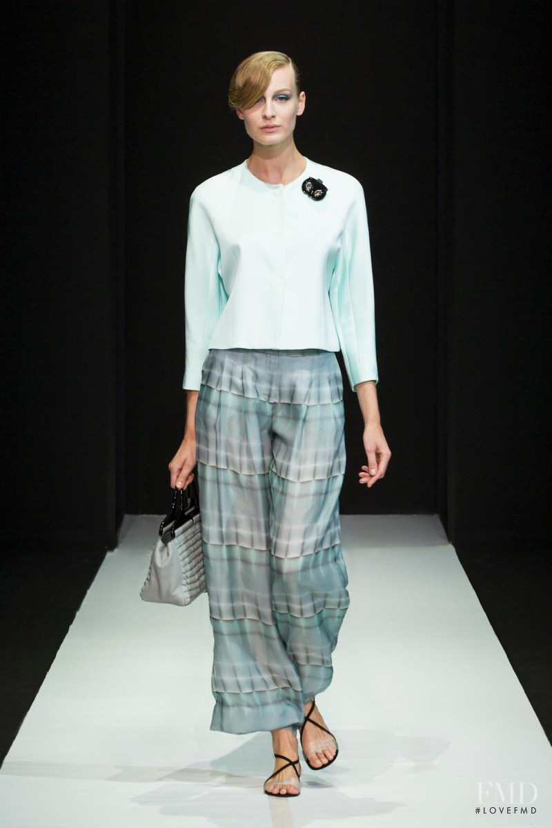 Agnese Zogla featured in  the Giorgio Armani fashion show for Spring/Summer 2013