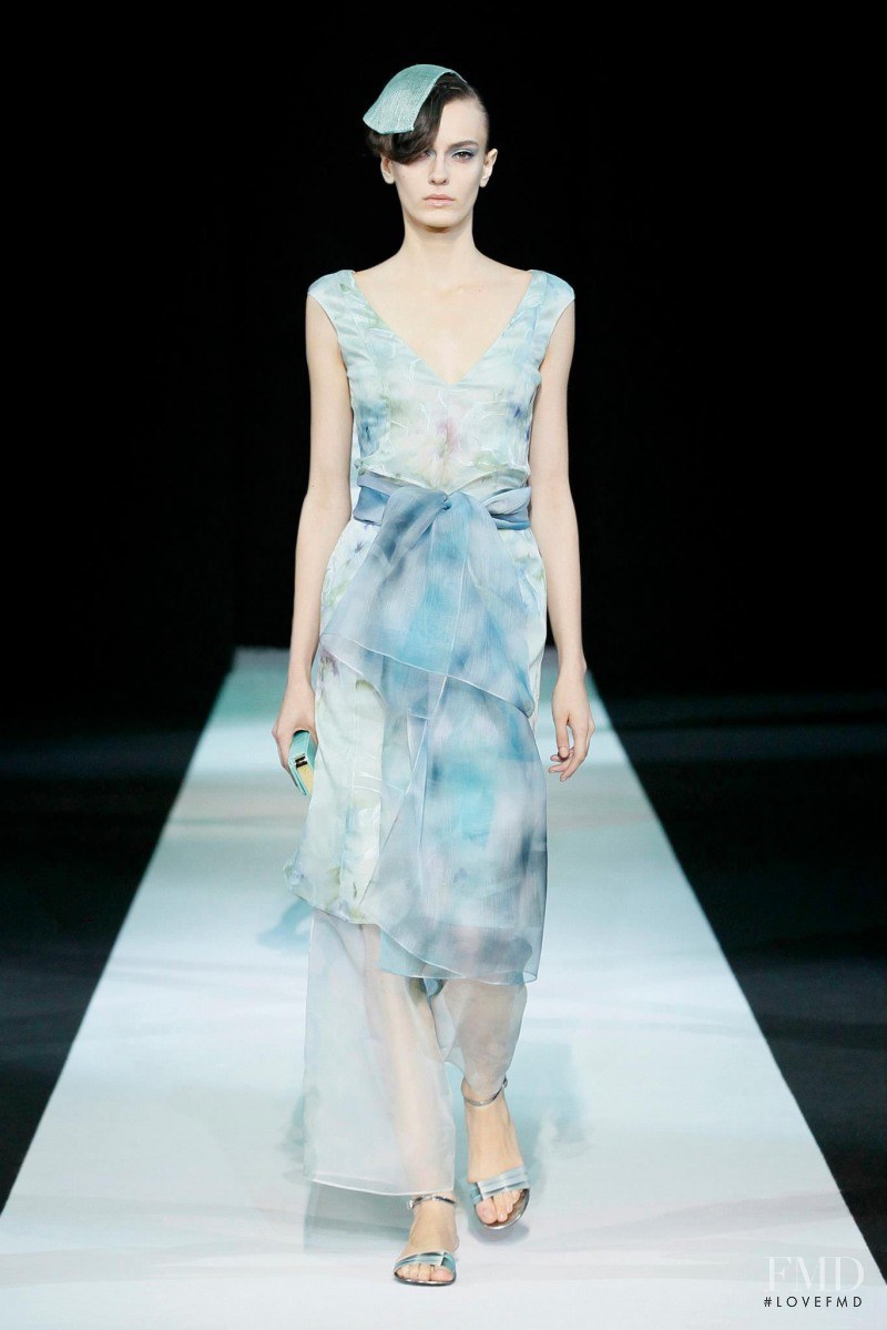 Erjona Ala featured in  the Giorgio Armani fashion show for Spring/Summer 2013