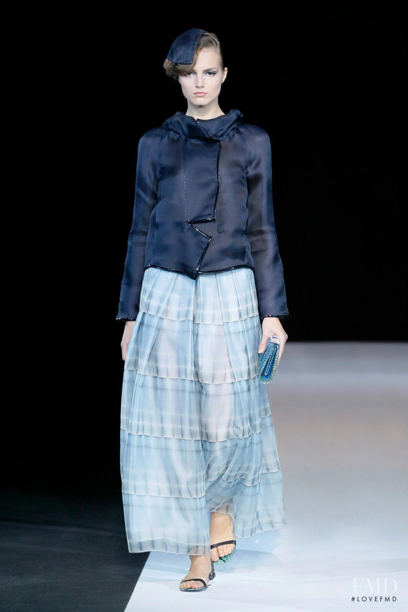 Agne Konciute featured in  the Giorgio Armani fashion show for Spring/Summer 2013