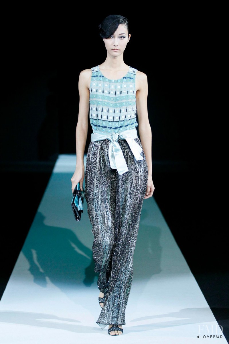 Ji Hye Park featured in  the Giorgio Armani fashion show for Spring/Summer 2013