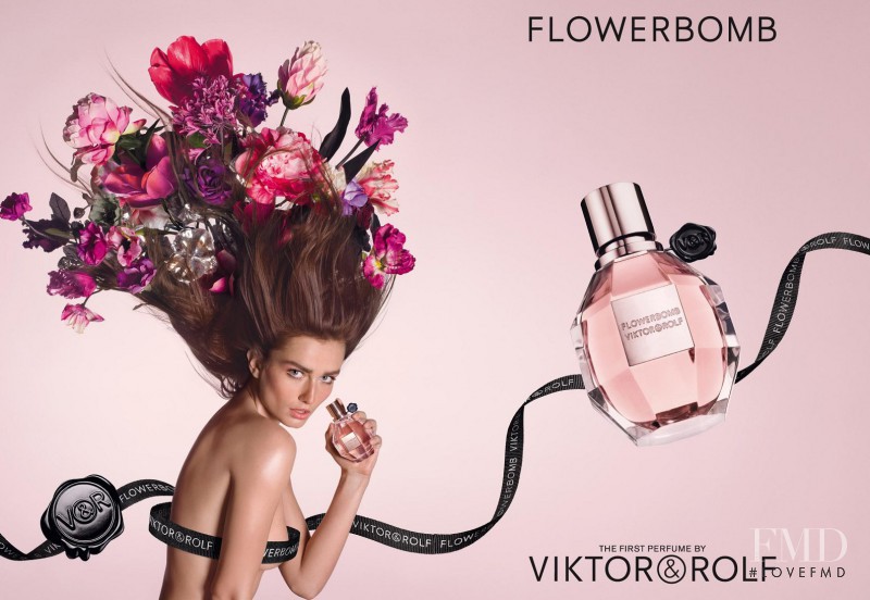 Andreea Diaconu featured in  the Viktor & Rolf Fragrance \'Flower Bomb\' Fragrance advertisement for Autumn/Winter 2016