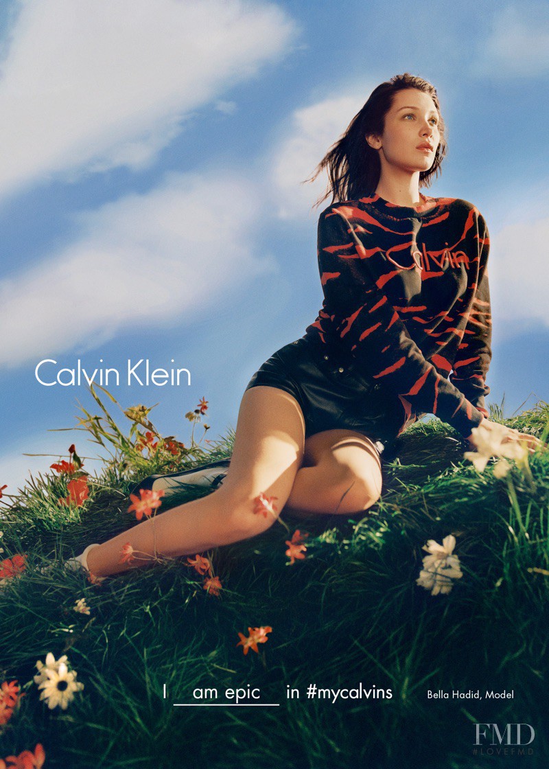 Bella Hadid featured in  the Calvin Klein advertisement for Autumn/Winter 2016