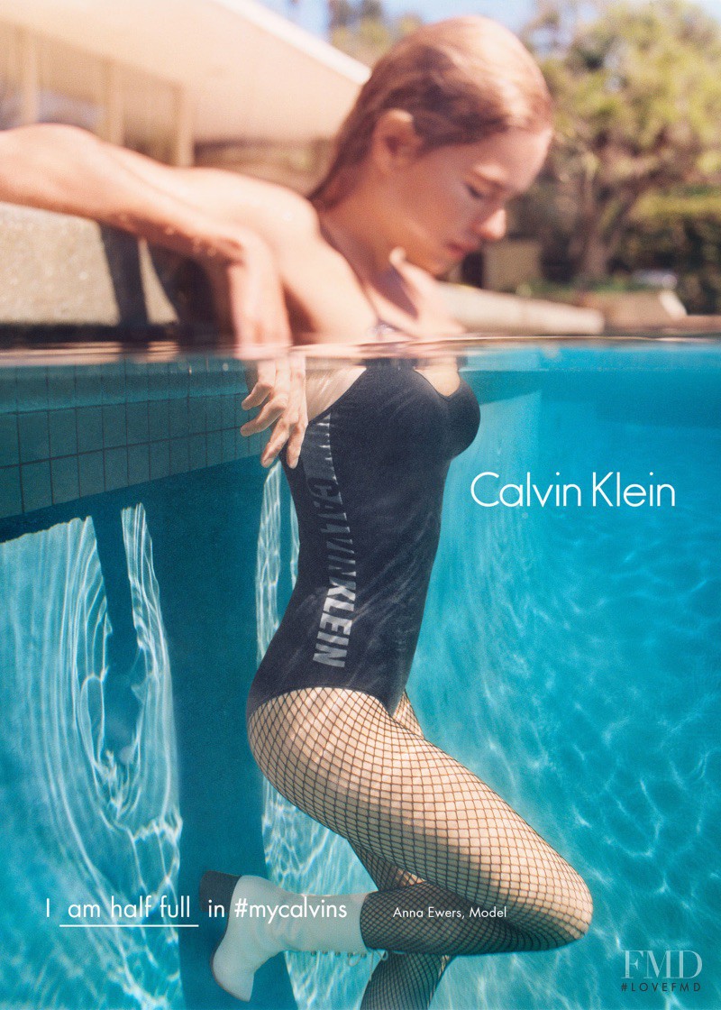 Anna Ewers featured in  the Calvin Klein advertisement for Autumn/Winter 2016