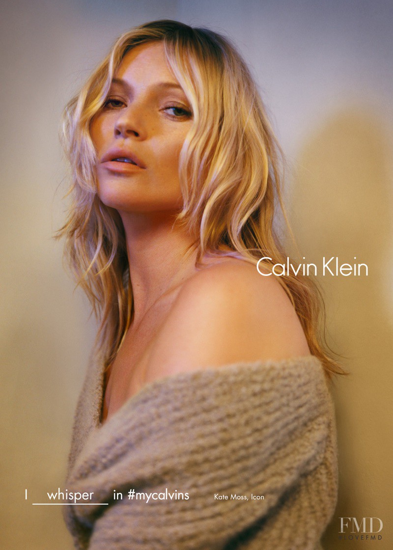 Kate Moss featured in  the Calvin Klein advertisement for Autumn/Winter 2016