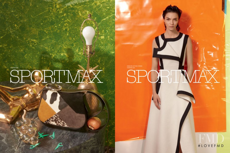 Mariacarla Boscono featured in  the Sportmax advertisement for Autumn/Winter 2016