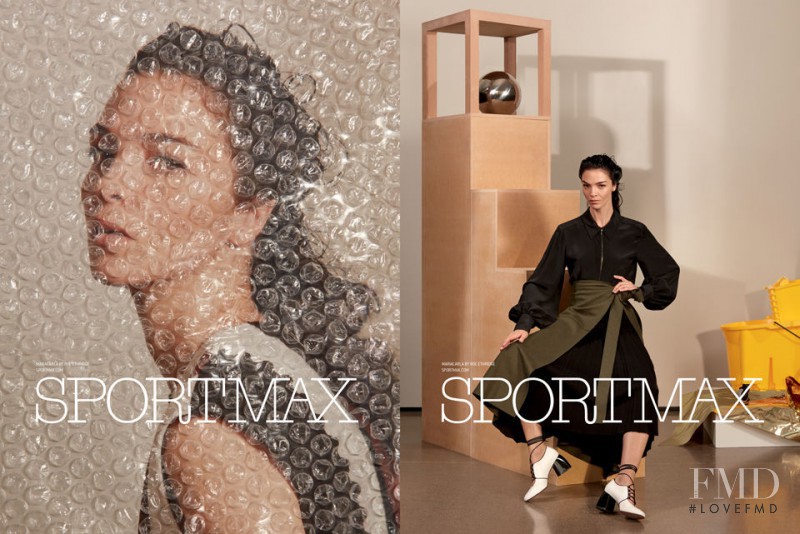 Mariacarla Boscono featured in  the Sportmax advertisement for Autumn/Winter 2016