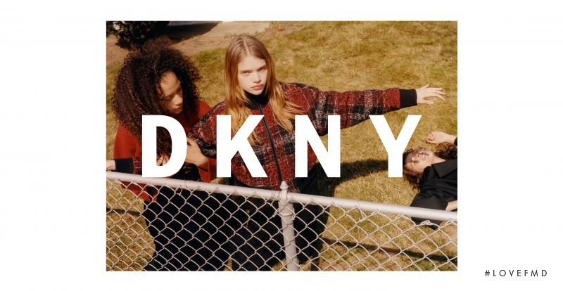 Alice Metza featured in  the DKNY advertisement for Autumn/Winter 2016