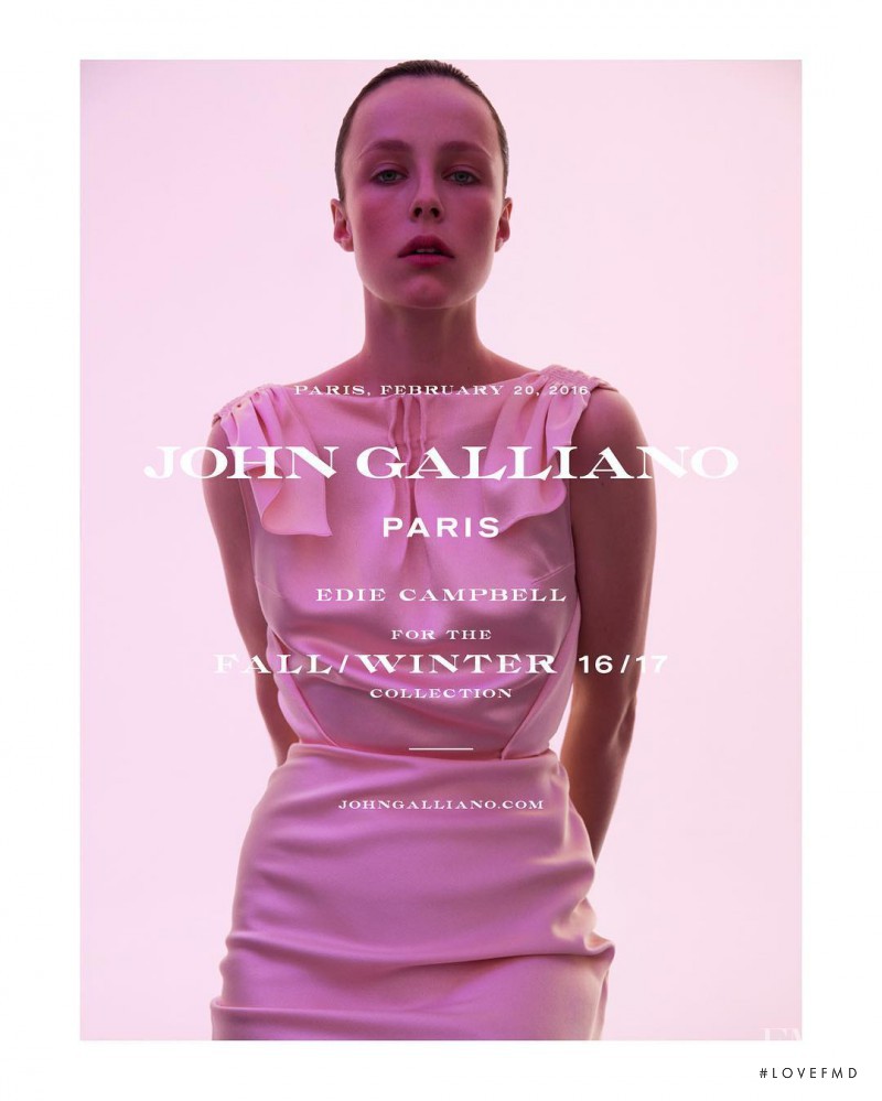 Edie Campbell featured in  the John Galliano advertisement for Autumn/Winter 2016