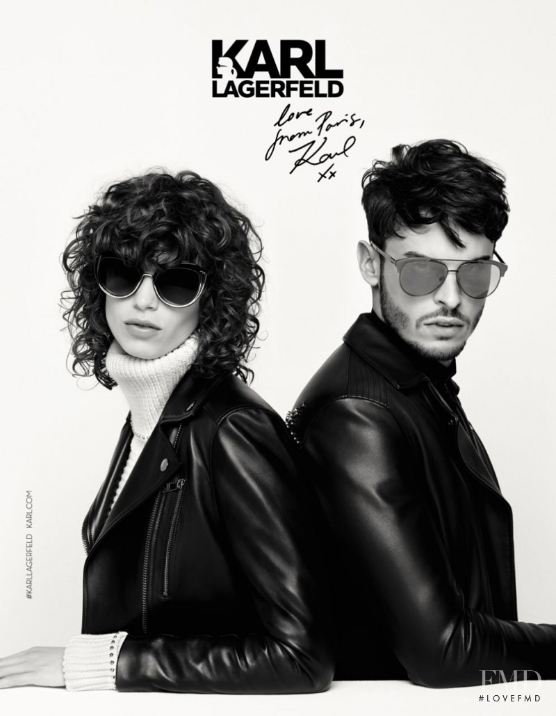 Baptiste Giabiconi featured in  the Karl Lagerfeld advertisement for Autumn/Winter 2016