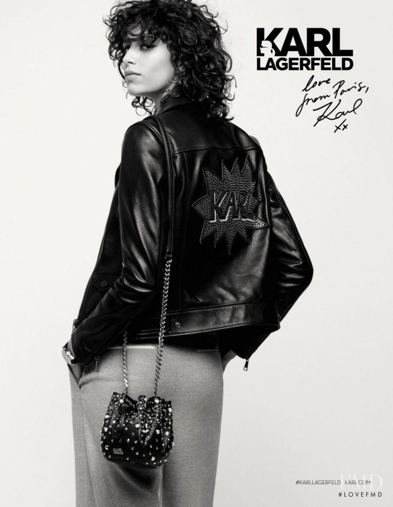 Mica Arganaraz featured in  the Karl Lagerfeld advertisement for Autumn/Winter 2016