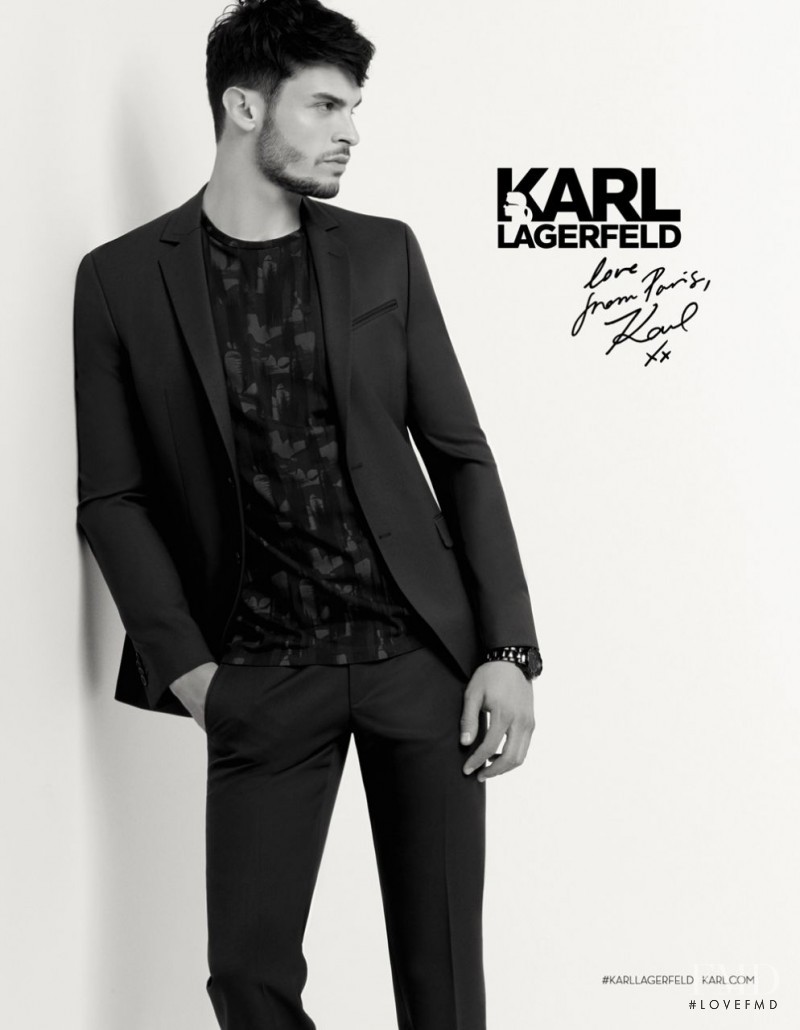 Baptiste Giabiconi featured in  the Karl Lagerfeld advertisement for Autumn/Winter 2016