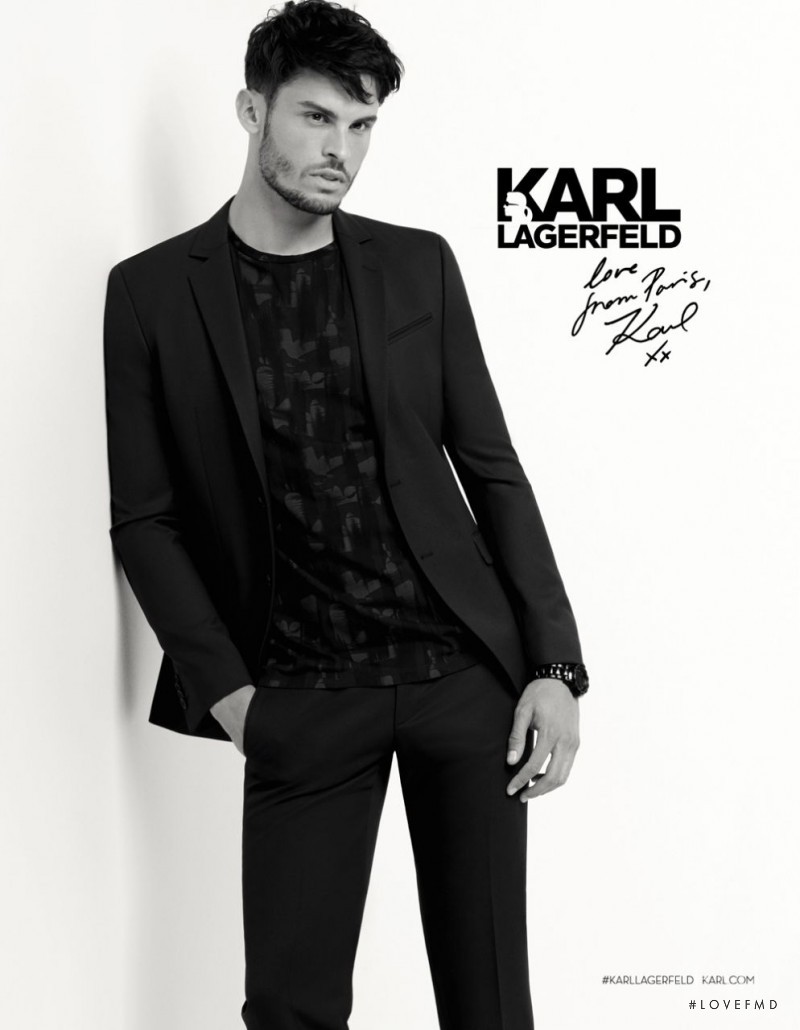 Baptiste Giabiconi featured in  the Karl Lagerfeld advertisement for Autumn/Winter 2016