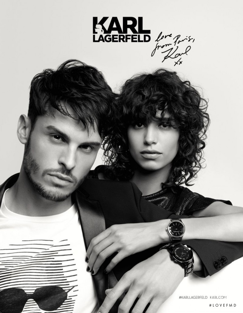 Baptiste Giabiconi featured in  the Karl Lagerfeld advertisement for Autumn/Winter 2016