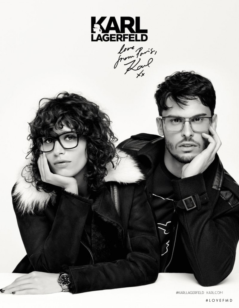 Baptiste Giabiconi featured in  the Karl Lagerfeld advertisement for Autumn/Winter 2016