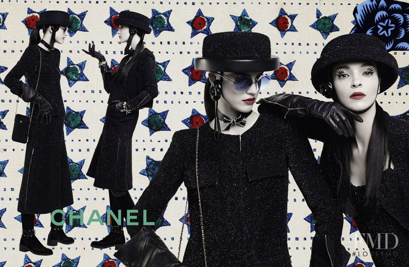 Mariacarla Boscono featured in  the Chanel advertisement for Autumn/Winter 2016