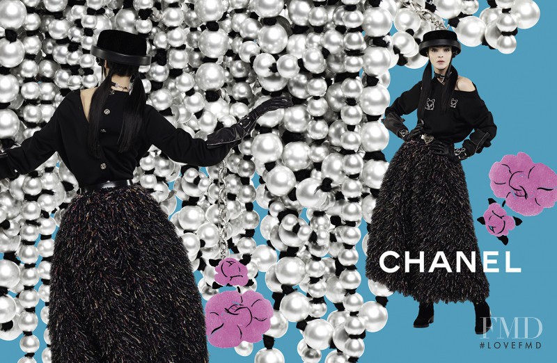 Mariacarla Boscono featured in  the Chanel advertisement for Autumn/Winter 2016