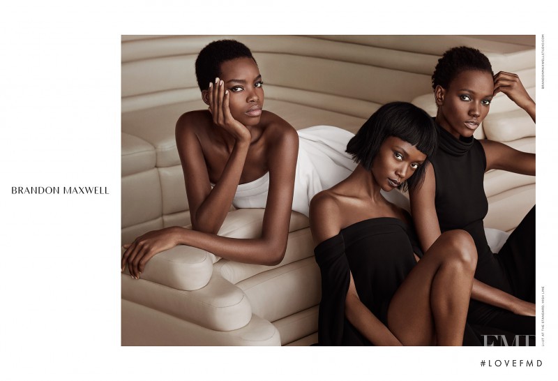 Herieth Paul featured in  the Brandon Maxwell advertisement for Autumn/Winter 2016