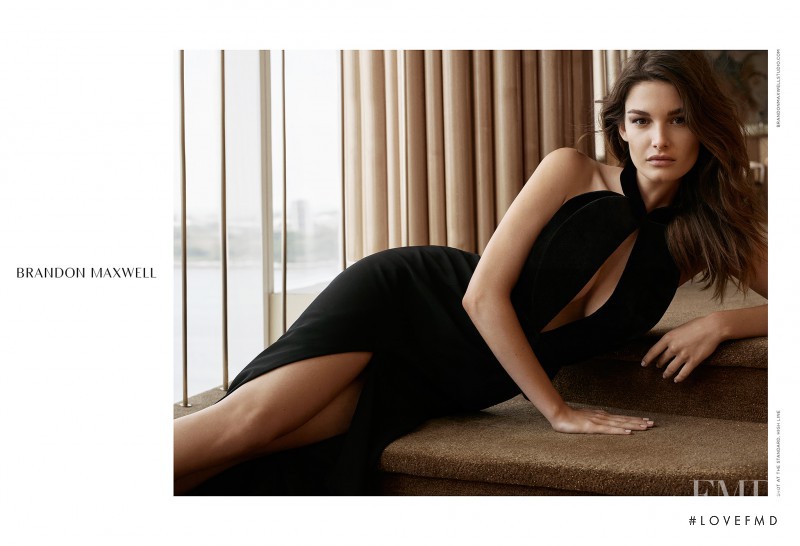 Ophélie Guillermand featured in  the Brandon Maxwell advertisement for Autumn/Winter 2016