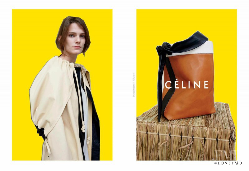 Lena Hardt featured in  the Celine advertisement for Autumn/Winter 2016