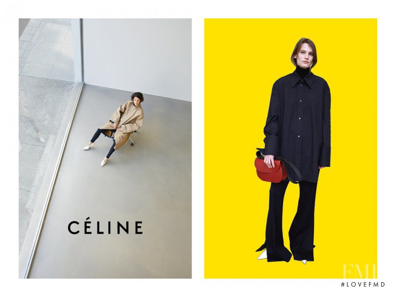 Lena Hardt featured in  the Celine advertisement for Autumn/Winter 2016