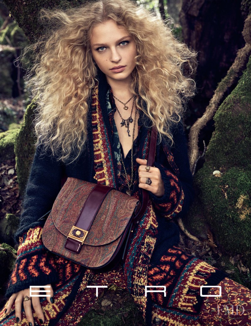 Frederikke Sofie Falbe-Hansen featured in  the Etro advertisement for Autumn/Winter 2016