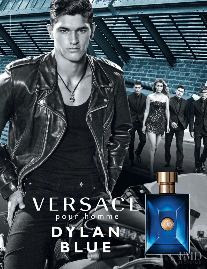 Gigi Hadid featured in  the Versace Fragrance \'Dylan Blue\' Fragrance  advertisement for Autumn/Winter 2016