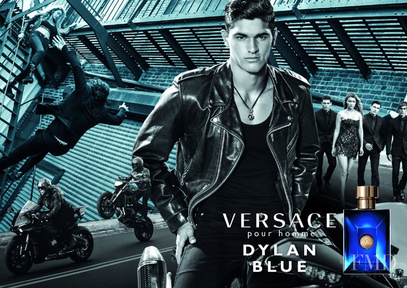 Gigi Hadid featured in  the Versace Fragrance \'Dylan Blue\' Fragrance  advertisement for Autumn/Winter 2016