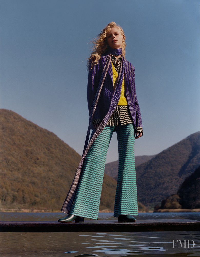Frederikke Sofie Falbe-Hansen featured in  the Missoni advertisement for Autumn/Winter 2016