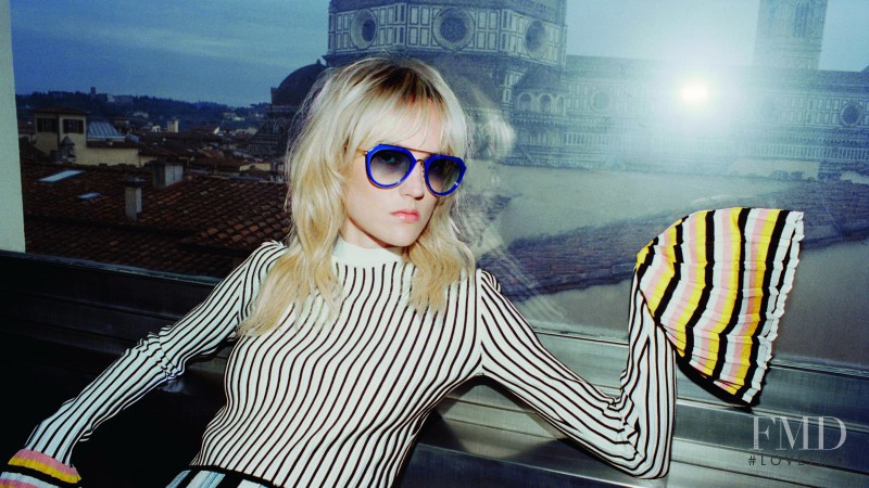 Harleth Kuusik featured in  the Pucci advertisement for Autumn/Winter 2016