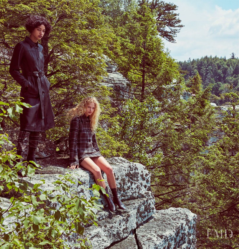 Damaris Goddrie featured in  the Zara advertisement for Autumn/Winter 2016
