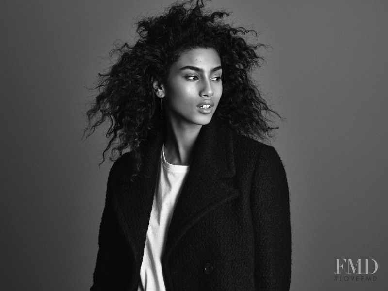 Imaan Hammam featured in  the H&M advertisement for Autumn/Winter 2016